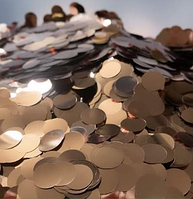 Конфеті "Кружечки" 1,2 см рожеве золото, 50 г