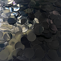 Конфеті "Кружечки" 1,2 см чорне, 50 г