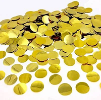 Конфетті "Кружечки" 1,3 см золоте, 50 г