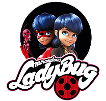 Наклейка на коробку-сюрприз "Леді Баг"