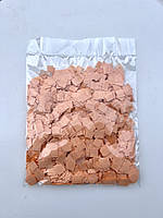 Конфетті "Квадратик персик" з вологостійкого тішью 50 г