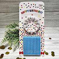 Свічки для торта "Класика" блакитні, 24 шт