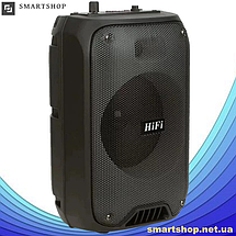 Портативна колонка RX-6168 з мікрофоном, акумуляторна Bluetooth-колонка з підсвіткою, потужна акустика 10 Вт, фото 5