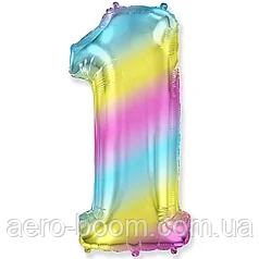 Фольгована цифра Flexmetal 40"(100 см) Градієнт веселка 1, фото 1