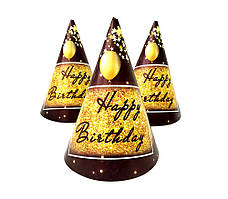 Ковпачки святкові "Happy birthday: кульки", 10 штук