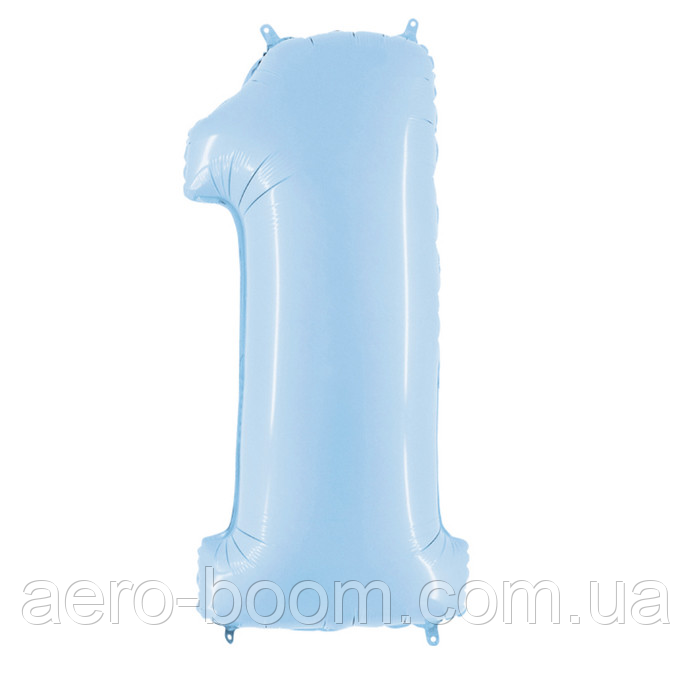 Фольгована цифра Flexmetal 40"(100 см) Пастель блакитна 1, фото 1