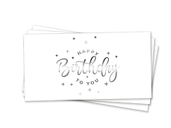 Конверт для грошей "Happy Birthday to you" (срібло)