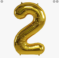Фольгована цифра КНР 16"(40 см) Золото 2