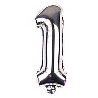 Фольгована цифра 16"(40 см) КНР 1 срібло