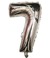 Фольгована цифра 16" (40 см) КНР 7 срібло
