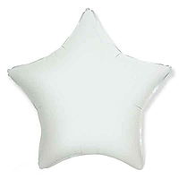 Фольгированный шарик Flexmetal 18"(45 см) Звезда пастель Белая