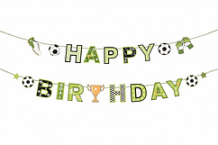 Гірлянда паперова "Happy Birthday" Футбол