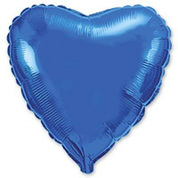 Фольгированный шарик Flexmetal 32" (80 см) Сердце пастель Синее
