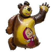 Фольгированный шарик Grabo (80х93 см) Медведь (лицензия)