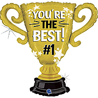 Фольгована кулька Grabo (84 см) Кубок золотий "You're the best #1" Ти найкращий