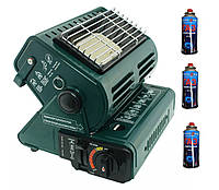 Портативна Газова система Плита-обогрівач із керамічним нагрівачем для приготування їжі та нагрівання