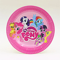 Тарілочки святкові "Маленькі поні" , 10 штук