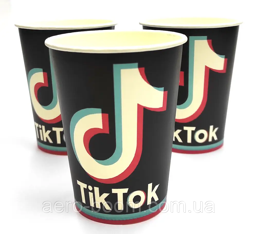 Стаканчики святкові 250 мл "Tik Tok / Тік Ток" , 10 штук