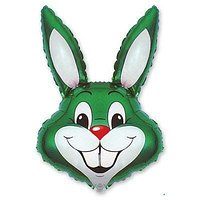 Фольгированный шарик мини-фигура Flexmetal (41х24 см) Кролик / Заяц зеленый