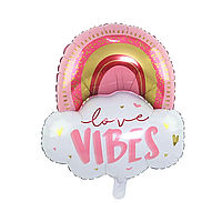 Фольгований кулька фігура КНР (см) Веселка "Love vibes"