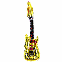 Фольгированный шарик КНР (85 см) Гитара золото