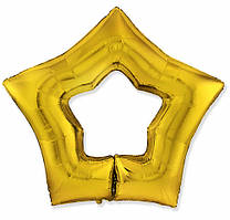 Фольгована кулька Flexmetal 37"(87х95 см) Зірка золота