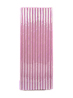 Трубочки коктельні "Блідо-рожевий перламутр", 25 штук