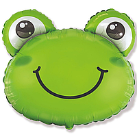 Фольгована кулька Flexmetal 27"(63х70 см) Жаба (голова)