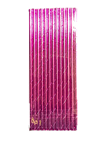 Трубочки коктельні "Рожевий металік", 25 штук