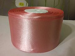 Стрічка атласна 5 см ( 33 МЕТРИ ) Рожево-персикова