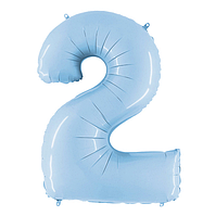 Фольгована цифра Flexmetal 40"(100 см) Пастель блакитна 2