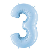 Фольгована цифра Flexmetal 40"(100 см) Пастель блакитна 3