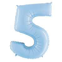 Фольгована цифра Flexmetal 40"(100 см) Пастель блакитна 5