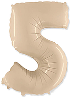 Фольгована цифра Flexmetal 40"(100 см) Сатин кремовий 5