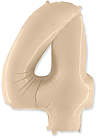 Фольгована цифра Flexmetal 40"(100 см) Сатин кремовий 4