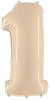 Фольгована цифра Flexmetal 40"(100 см) Сатин кремовий 1
