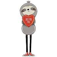 Ходяча фігура фольгована Grabo (89х172 см) Лінивець з серцем