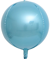 Фольгований кулька КНР 22"( 55 см) Сфера 4D Блакитна
