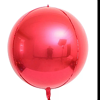 Фольгований кулька КНР 22"( 55 см) Сфера 4D Червона з малиновим відливом