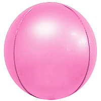 Фольгований кулька КНР 22"( 55 см) Сфера 4D Сатин рожева