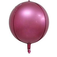 Фольгований кулька КНР 22"( 55 см) Сфера 4D Сатин марсала