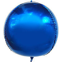Фольгований кулька КНР 22"( 55 см) Сфера 4D Синя