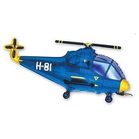 Фольгований кулька Flexmetal міні-фігура (25х43 см) Вертоліт синій