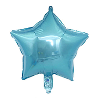 Фольгированный шарик КНР 18"(45 см) Звезда голубая