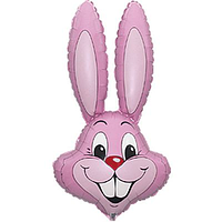Фольгований кулька міні-фігура Flexmetal (41х24 см) Кролик / рожевий Заєць