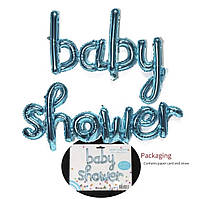 Фольгований напис КНР (97х66 см) "Baby shower" (гендерна), блакитний