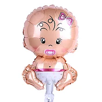 Фольгований кулька міні-фігура КНР (27х49 см) Пупс дівчинка
