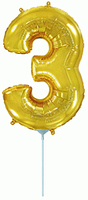 Фольгована цифра Flexmetal 14"(36 см) Золото 3