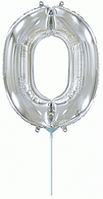 Фольгована цифра Flexmetal 14"(36 см) Срібло 0