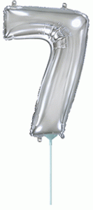 Фольгована цифра Flexmetal 14"(36 см) Срібло 7, фото 1